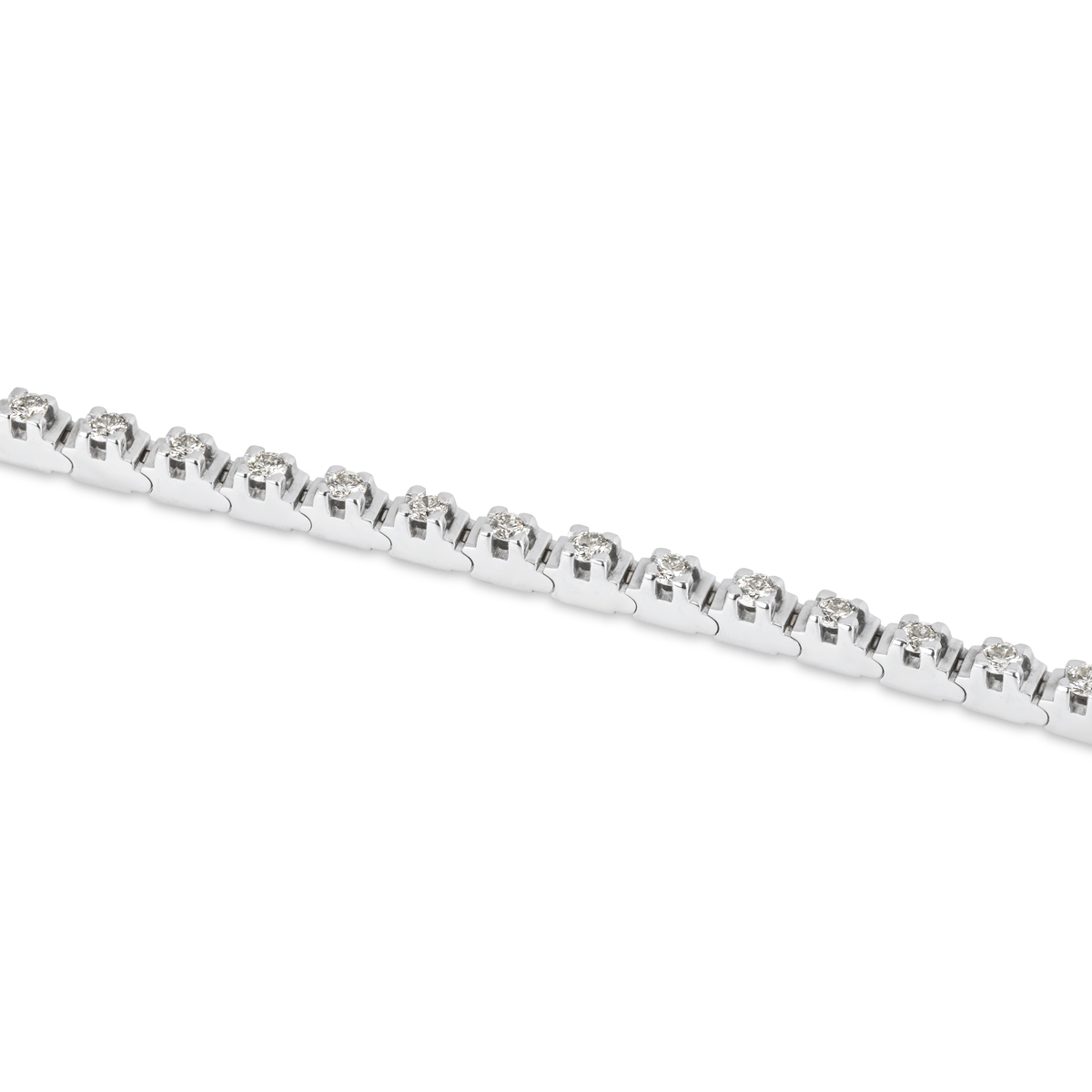 White Gold Diamond Line Bracelet 1.80ct